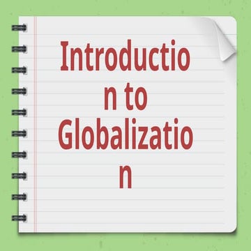 power point presentation in the globalization | PPTX