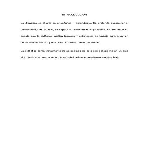 Ambitos de intervencion de la didactica