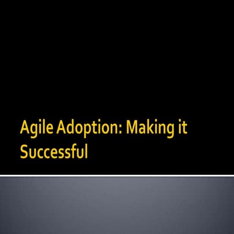 Agile Adoption: Making it Successful by Ambreesh Bangur  