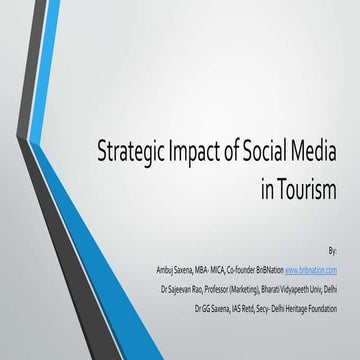 Strategic impact of Social Media in tourism- Research paper