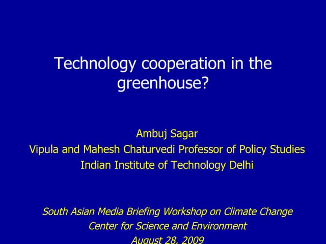 Ambuj  Technology Cooperation In Th...