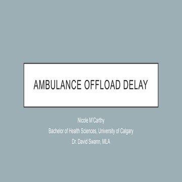 Ambulance offload delay | PPTX