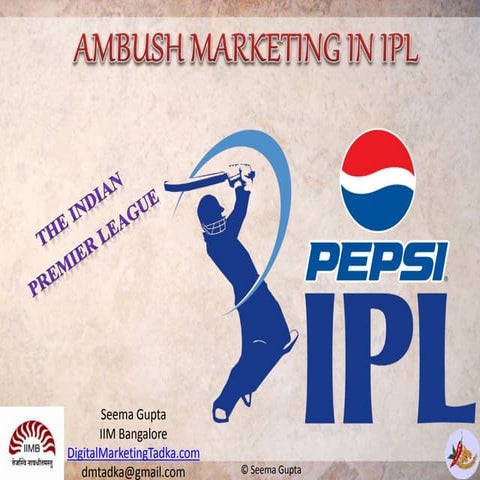 Ambush marketing in IPL