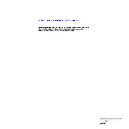 AMC gewaarmerkt jaarverslag 2011