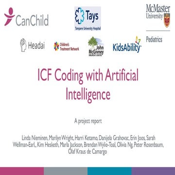ICF Coding with Artificial Intelligence - Presentation at the 25th ...