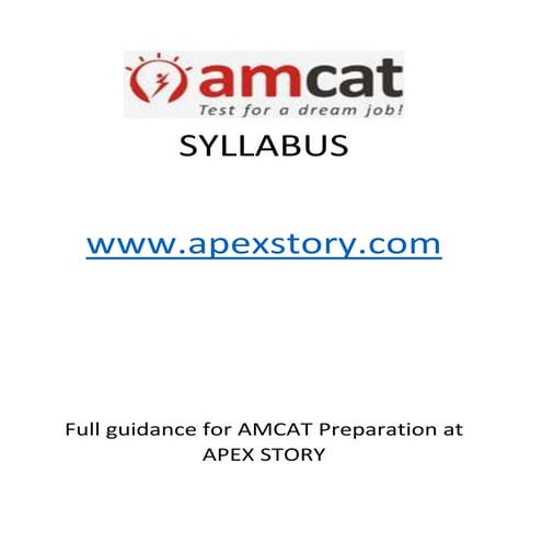 Amcat syllabus