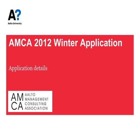 Amca winter 2012