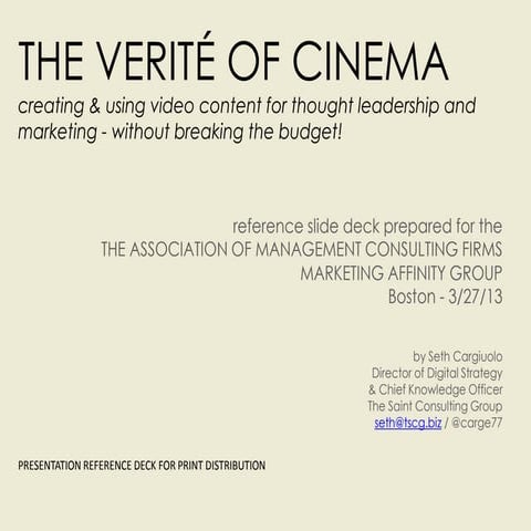 Creating & Using Video for Thought Leadership & Content Marketing