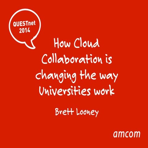 Cloud Collaboration and Universities