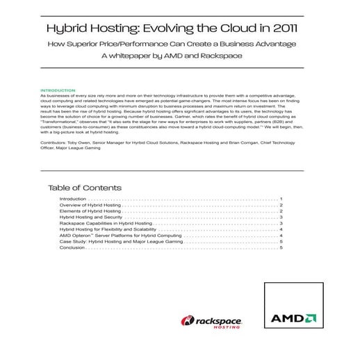 Hybrid Hosting: Evolving the Cloud in 2011