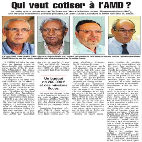 Qui veut cotiser à l'AMD ?