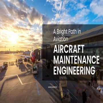 Career in aircraft maintenance engineering | PPT
