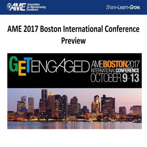 AME Boston International Conference Preview 
