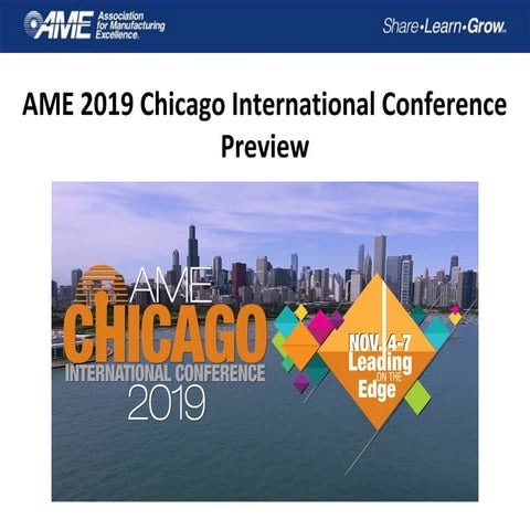 AME Chicago 2019 Conference Preview