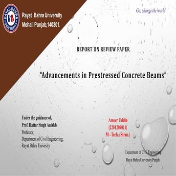 Advancements in Prestressed Concrete Beams | PPTX