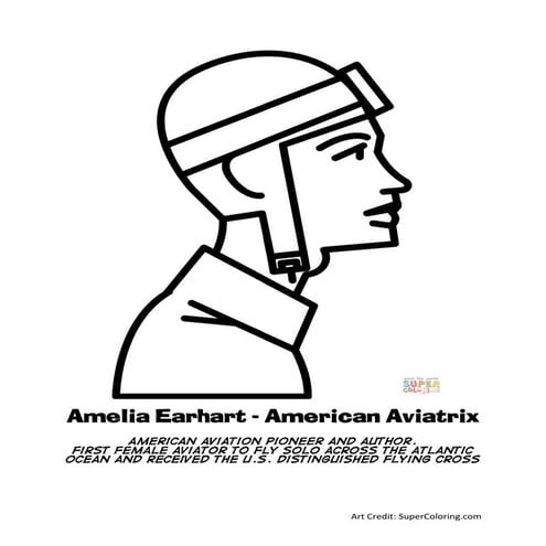 Amelia earhart-coloring
