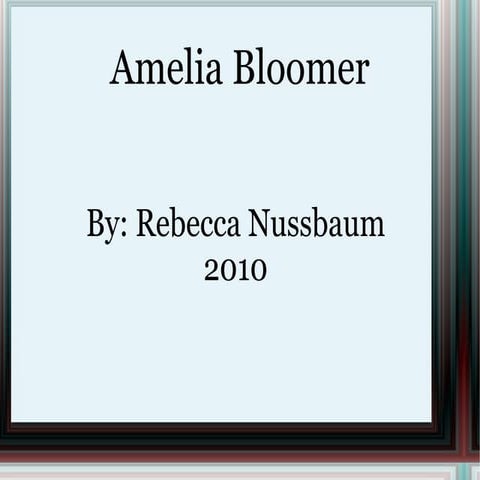 Amelia bloomer