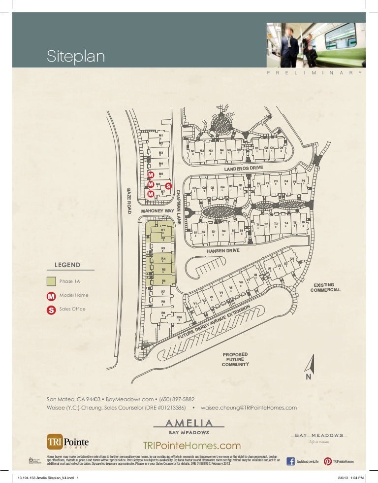 Amelia town homes site map