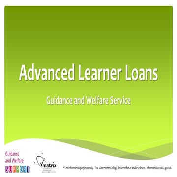 Advanced Learner Loans 2016