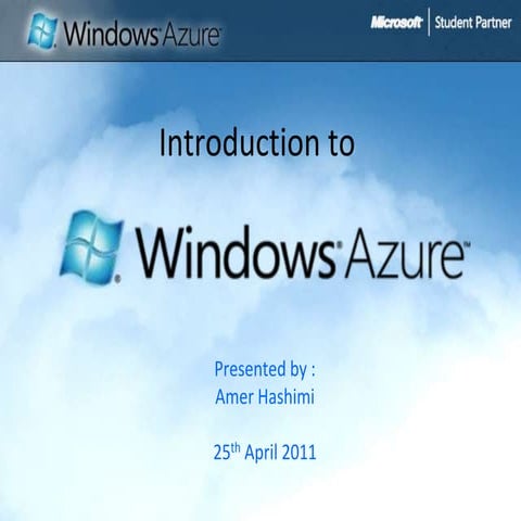 Windows Azure by Amer Hashimi
