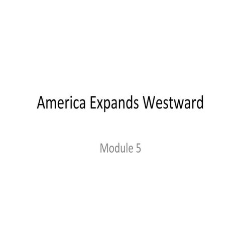 America expands westward | PPT