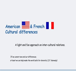 American French Cultural Difference V2