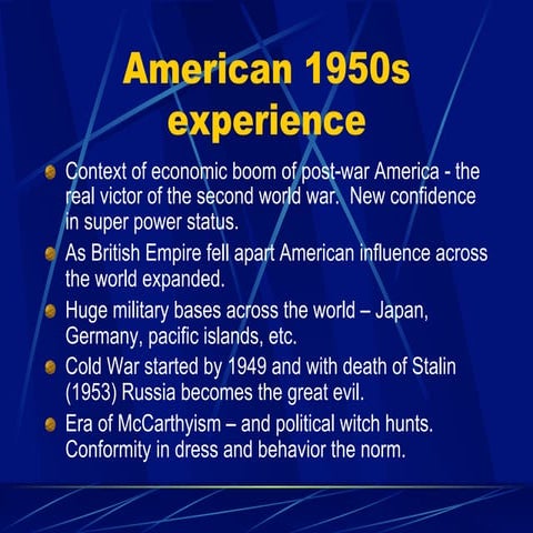 American 1950s experience 2014