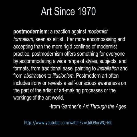 American art, 1970 to Present