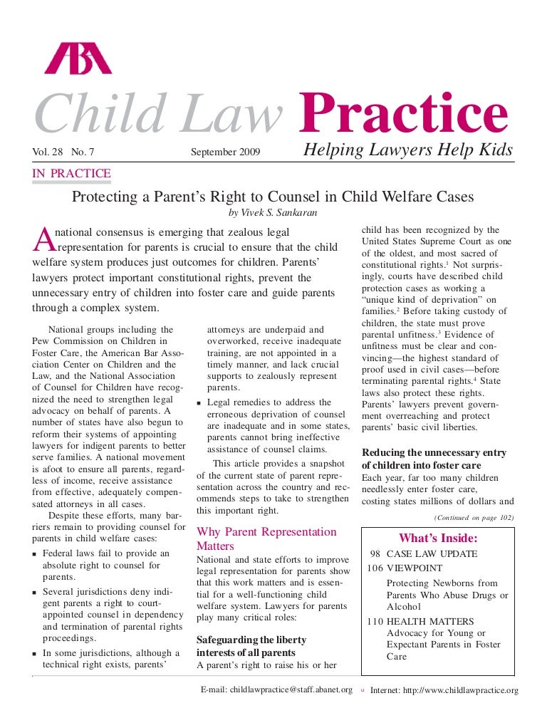 American bar association child law practice