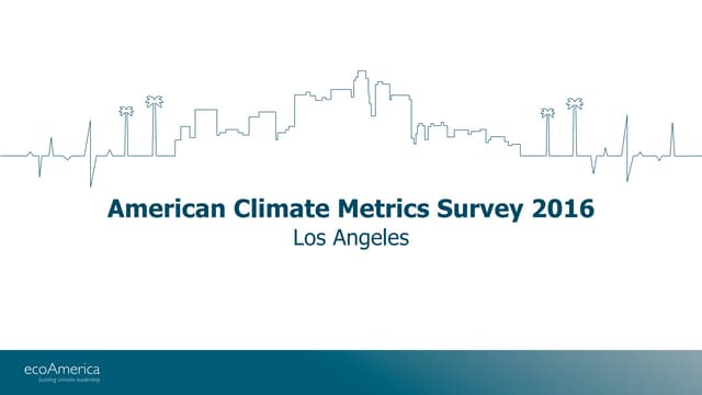 American Climate Metrics 2016 - LA