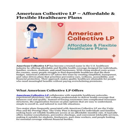 Smarter Health Coverage with American Collective LP