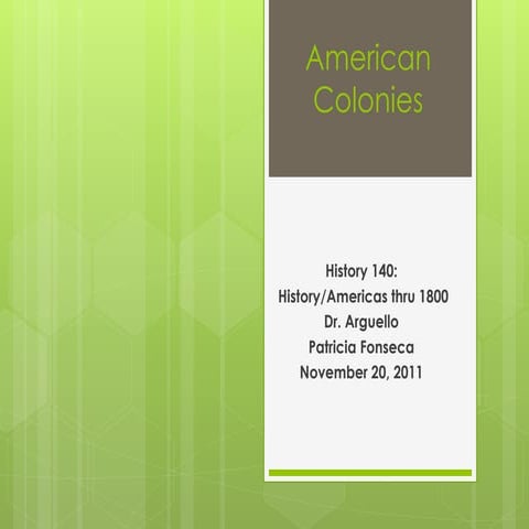 American Colonies