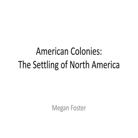 American colonies prt 1