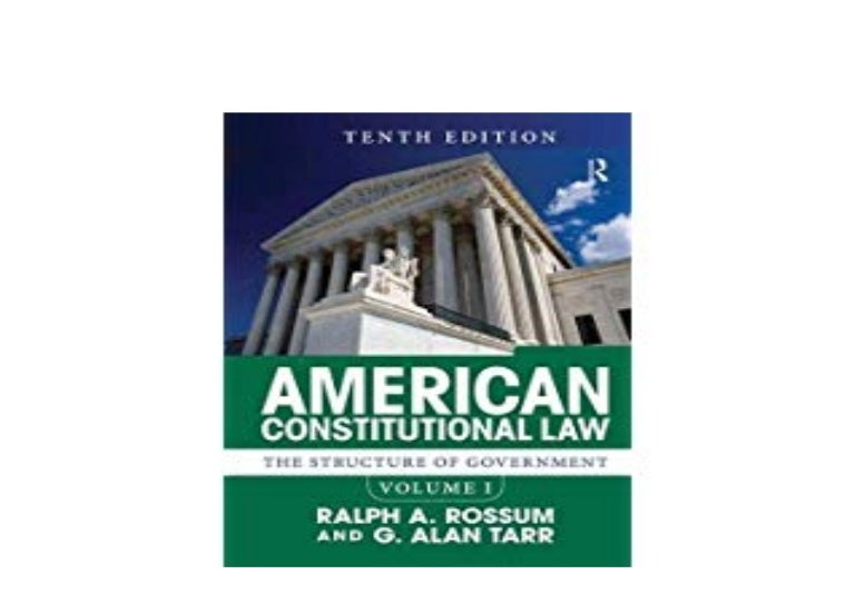 BOOK_PAPERBACK LIBRARY American Constitutional Law Volume I The Struc…