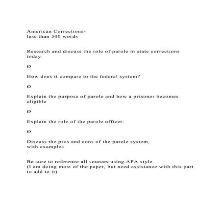 American Corrections-less than 500 wordsResearch and discu.docx