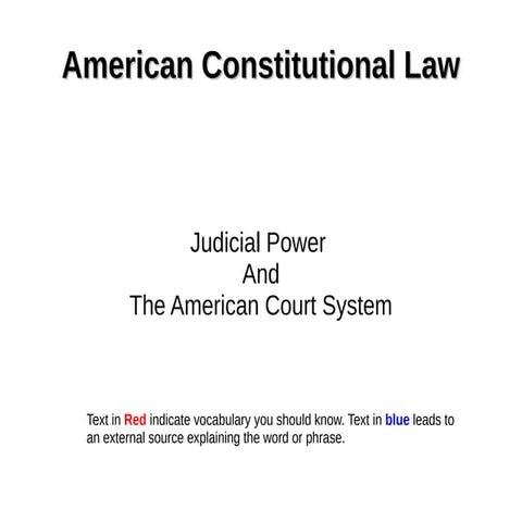 Judicial Power