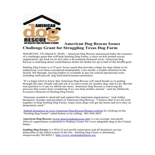Big Dog Ranch Rescue. | PDF
