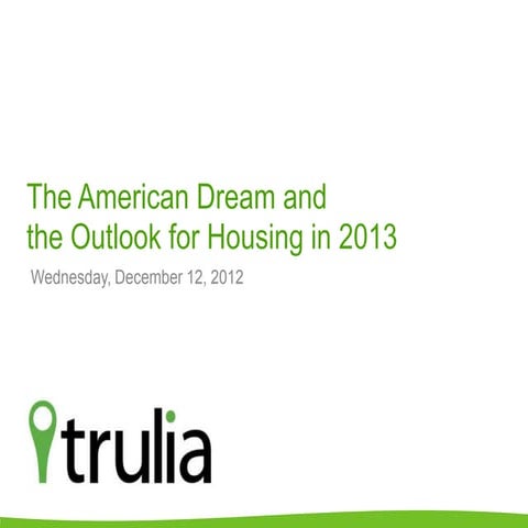 Trulia's American Dream Survey, Winter 2012