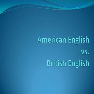 American English vs British English 1