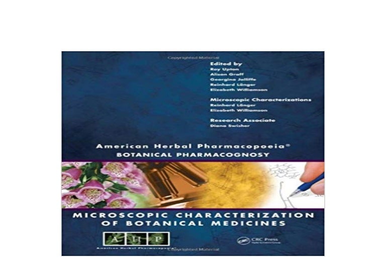 paperback American Herbal Pharmacopoeia Botanical Pharmacognosy M…