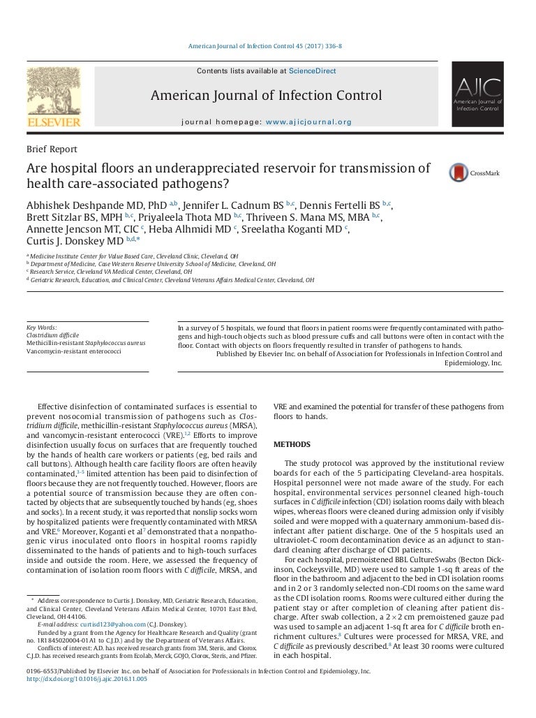 American Journal of Infection Control