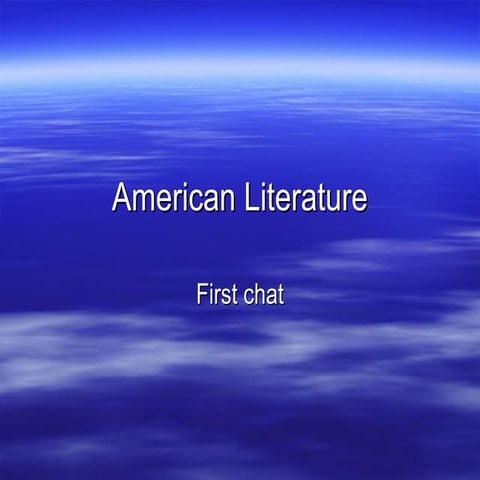 American literature first chat for eighth edition