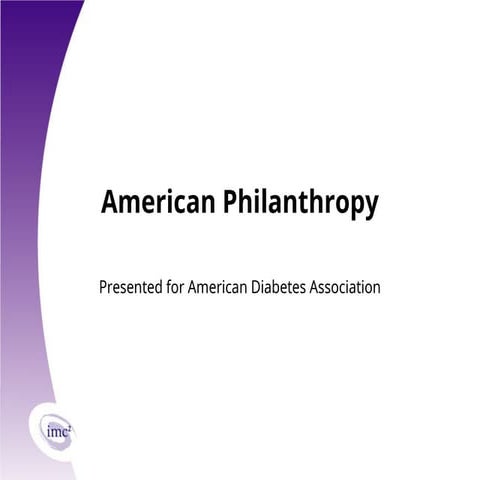 American Philanthropy in the early part of the 21st century