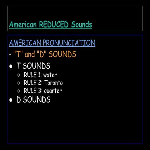 American reduced sounds