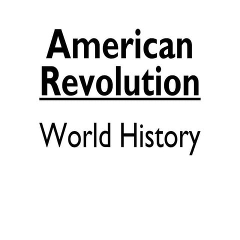 American revolution
