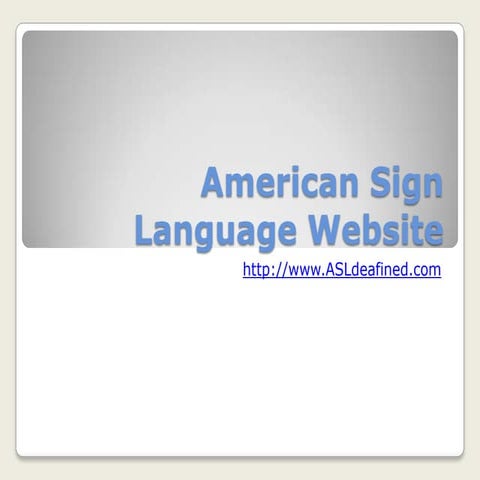 American Sign Language Website