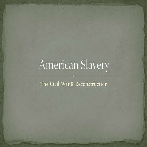 American Slavery 