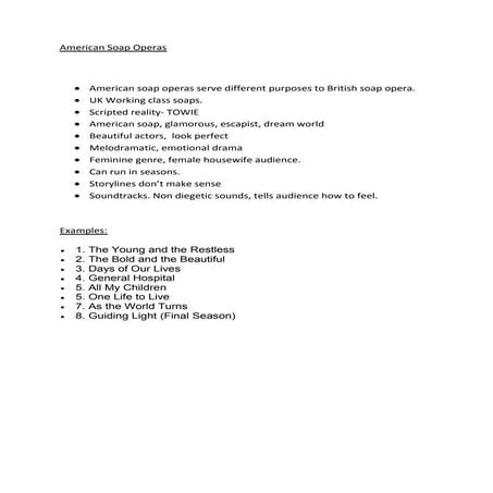 American Soap Operas