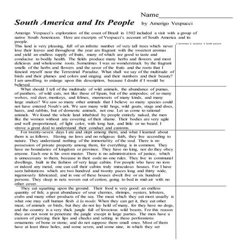 Amerigo v primary source