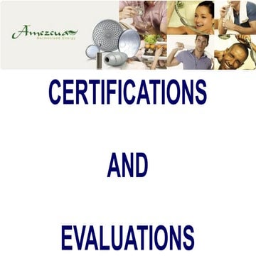 Amezcua - Certifications and Evaluations